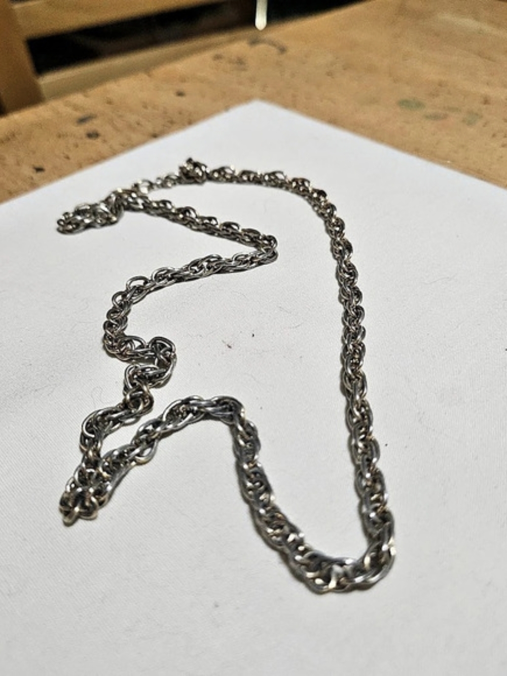 Vintage Gold-Tone Twisted Rope Chain Necklace
